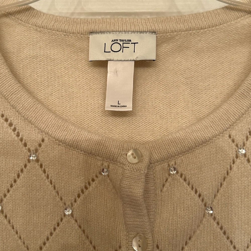 Loft Button Up Sweater Size L - image 3